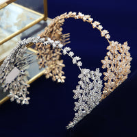 Fashion Princess Cubic Zircon Brides Crowns Tiaras Wedding Headpieces Hair Accessories TR0477