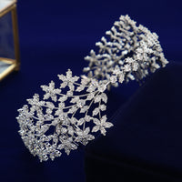 Fashion Princess Cubic Zircon Brides Crowns Tiaras Wedding Headpieces Hair Accessories TR0477