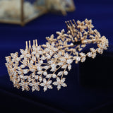 Elegant Cubic Zircon Brides Headbands Tiaras Wedding Headpieces Hair Accessories TR0477