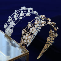 Lovely Cubic Zircon Brides Headbands Tiaras Wedding Headpieces TR0484