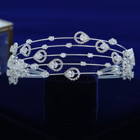 Lovely Cubic Zircon Brides Headbands Tiaras Wedding Headpieces TR0484