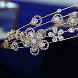 Lovely Cubic Zircon Brides Headbands Tiaras Wedding Headpieces TR0484