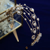 Lovely Cubic Zircon Brides Headbands Tiaras Wedding Headpieces TR0484