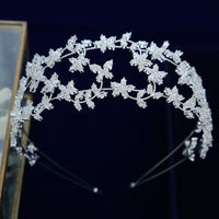 Lovely Cubic Zircon Brides Headbands Tiaras Wedding Headpieces TR0485