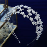 Lovely Cubic Zircon Brides Headbands Tiaras Wedding Headpieces TR0485