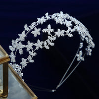 Lovely Cubic Zircon Brides Headbands Tiaras Wedding Headpieces TR0485