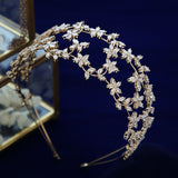 Lovely Cubic Zircon Brides Headbands Tiaras Wedding Headpieces TR0485