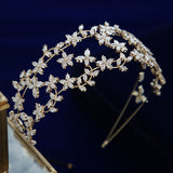 Lovely Cubic Zircon Brides Headbands Tiaras Wedding Headpieces TR0485