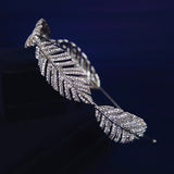 European Leaves Bridal Tiaras Hairbands Crystal Headband Wedding Hair Accessory TR1047