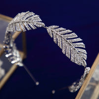 European Leaves Bridal Tiaras Hairbands Crystal Headband Wedding Hair Accessory TR1047