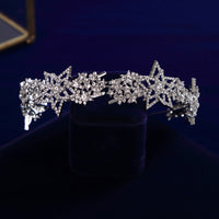 Stars Bridal Tiaras Hairbands Crystal Headband Wedding Hair Accessory TR1048