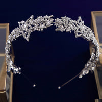 Stars Bridal Tiaras Hairbands Crystal Headband Wedding Hair Accessory TR1048