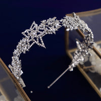 Stars Bridal Tiaras Hairbands Crystal Headband Wedding Hair Accessory TR1048