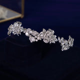 Sparkly Flower Bridal Tiaras Hairbands Crystal Headband Wedding Head Wear TR0149