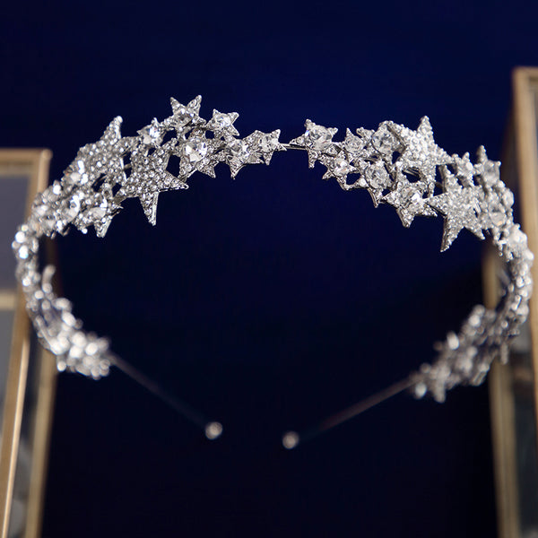 Sparkling Bridal Tiaras Hairbands Crystal Headband Wedding Hair Accessory TR1051