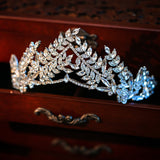 Sparkling European Crystal Bridal Tiara Headpieces Brides Headdress TR1061