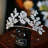 Leaf Plated CrystalBridal Headband Tiara Headpieces Wedding Hair Accessory TR1064