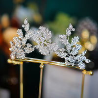 Leaf Plated CrystalBridal Headband Tiara Headpieces Wedding Hair Accessory TR1064