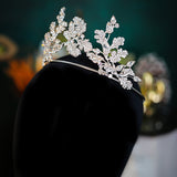 Leaf Plated CrystalBridal Headband Tiara Headpieces Wedding Hair Accessory TR1064