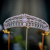 Elegant Plated Crystal Bridal Tiara Crowsn Headpieces Prom Hair Accessory TR1065