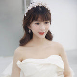 Lovely Pearls Flower Brides Hairbands Tiaras Wedding Headband