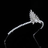 Silver Royal Cubic Zircon Crystal Wedding Tiara Crown Headdress Party Hair Accessory