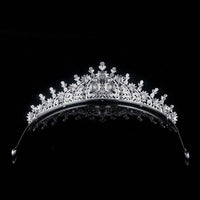 Gorgeous Oversize Zircon Bridal Tiaras Crowns Crystal Evening Headpieces Wedding Hair Accessory TR16270