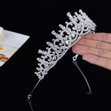 Vintage Cubic Zircon Wedding Tiara Crown Headpieces Prom Headdress