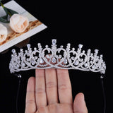 Vintage Cubic Zircon Wedding Tiara Crown Headpieces Prom Headdress