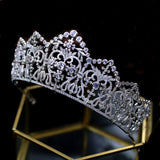 Oversize Gold/Silver Cubic Zircon Crystal Tiaras Crowns Headpieces Wedding Hair Accessory TR16439