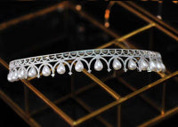 Royal Cz Zirconia Pearls Wedding Hair Accessories Brides Hairbands Queen Silver Tiaras Crowns TR5002