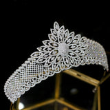 Gorgeou Cubic Zircon Brides Crowns Tiaras Wedding Headpieces Hair Accessories TR90027