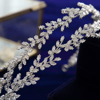 Korean Soft CZ Crystal Tiaras Crowns Headpieces Wedding Headbands