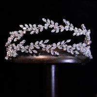 Irregular Zircon Crystal Tiaras Headbands Brides Hair Jewelry