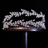 Irregular Zircon Crystal Tiaras Headbands Brides Hair Jewelry