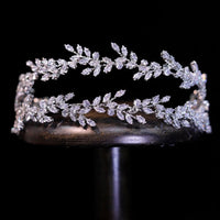 Irregular Zircon Crystal Tiaras Headbands Brides Hair Jewelry