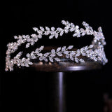 Irregular Zircon Crystal Tiaras Headbands Brides Hair Jewelry