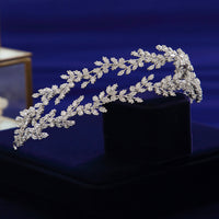 Korean Soft CZ Crystal Tiaras Crowns Headpieces Wedding Headbands