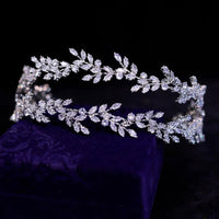 Irregular Zircon Crystal Tiaras Headbands Brides Hair Jewelry