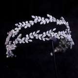 Irregular Zircon Crystal Tiaras Headbands Brides Hair Jewelry