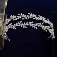 Korean Soft CZ Crystal Tiaras Crowns Headpieces Wedding Headbands