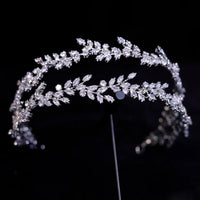 Irregular Zircon Crystal Tiaras Headbands Brides Hair Jewelry