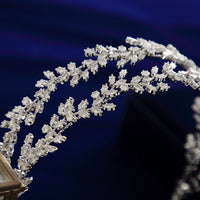 Korean Soft CZ Crystal Tiaras Crowns Headpieces Wedding Headbands