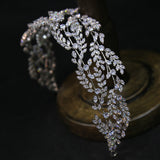 European Zircon Crystal Tiaras Headbands Brides Hair Jewelry