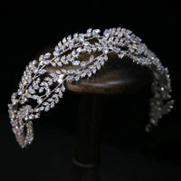 European Zircon Crystal Tiaras Headbands Brides Hair Jewelry