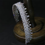 Sparkling Zircon Crystal Tiaras Headbands Brides Hair Jewelry