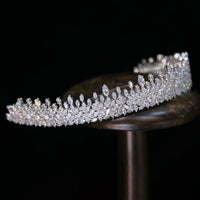 Sparkling Zircon Crystal Tiaras Headbands Brides Hair Jewelry