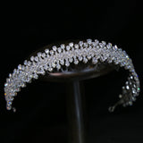 Sparkling Zircon Crystal Tiaras Headbands Brides Hair Accessory