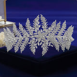 Oversize Leaves Princess Bridal Tiaras Crowns for Brides Crystal Brides Hairbands