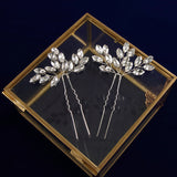 Crystals Woman Wedding Hairpins Gold Hairpins Wedding Hairgrips for Brides 2 pics/lot